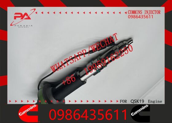 Good price Cummins original Diesel Fuel Injector 0986435611 Replacement for OEM Fits QSK19 QSK38 QSK50 QSK60 Diesel Engines Cross Ref 4955525 F00BL0J019 F00BL0J017 4964171 original new injector online
