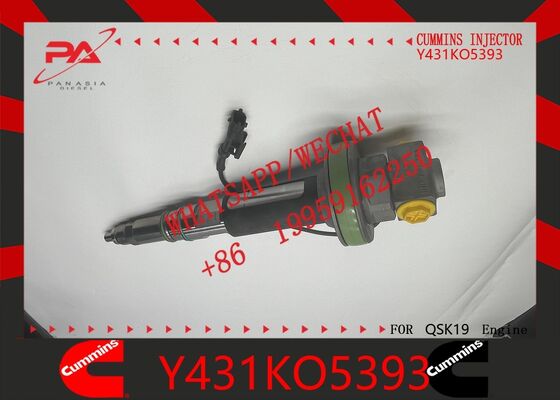 Good price Cummins original Common Rail Fuel Injector Y431KO5393 Replacement for QSK19 Engine Cross Part Numbers 2867147 F 00B J00 001 0 986 435 900 for Sprayer Excavator Truck Auto Use original new injector online