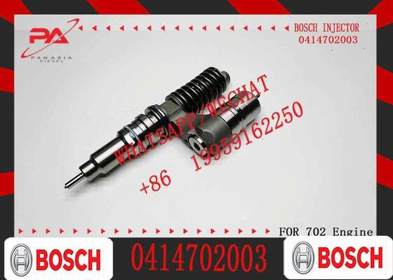 Buen precio Bosch original 0414702003 Inyector de combustible del tren común Encuentro de inyector de combustible para FM FH FH12 FM12 D12 Reemplazo para OEM 0414702010 20440409 5237322 inyector nuevo original en línea