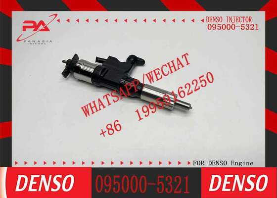 Buen precio Denso original 095000-5321 inyector de combustible para el ferrocarril común para N04C Dyna200, inyector diesel boquilla 23670-78031 23670-79036 maquinaria de construcción inyector original nuevo en línea