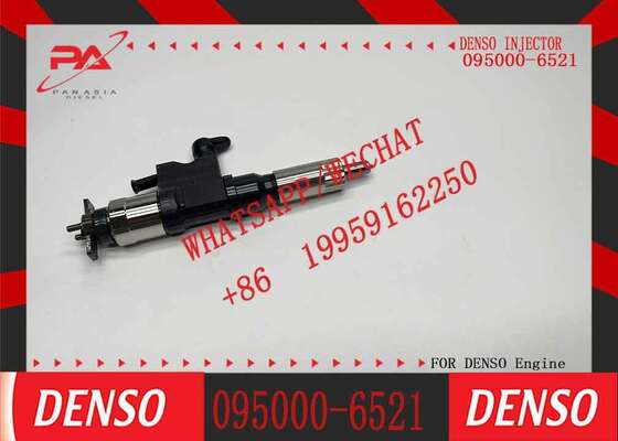 Harga bagus Injektor Bahan Bakar Rel Umum Denso Asli 095000-6521 untuk Mesin Diesel HINO 300 NO4C N04C Pengganti OEM 0950006521 injektor baru asli on line