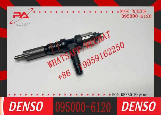 Buen precio Inyector de combustible para motor diésel Denso original Denso 095000-6120 6261-11-3100 6245-11-3100 para piezas de motor de excavadora PC650 PC700 inyector nuevo original inyector nuevo en línea