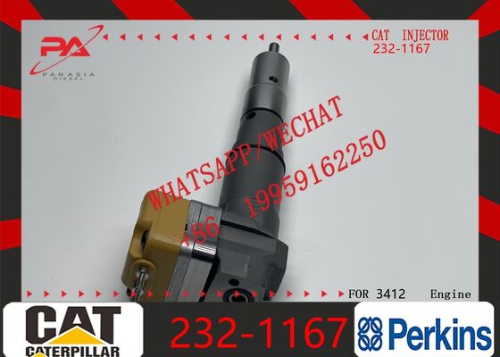 Buen precio Inyector de combustible diésel original Caterpillar 232-1167 para motores, referencia cruzada 20R-0758, reemplazo apto para 10R-1267, 10R-1266 para inyector original nuevo de riel común diésel marino y excavadora en línea