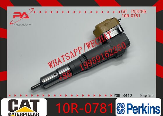 Buen precio Caterpillar original inyector de combustible diesel 10R-0781 10R-0782 para Caterpillar 3126B 3126E C7 Motor 20R-8758, excavadora Maquinaria de construcción piezas de repuesto para el reemplazo de 10R-9239 inyector original nuevo en línea